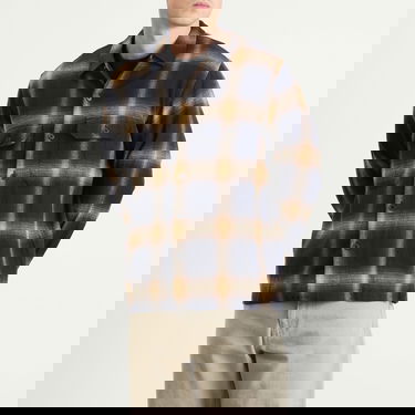 Srajce Universal Works Universal Works Canyon Check Utility Shirt, Size Small Rjava | 33168-NVY, 2