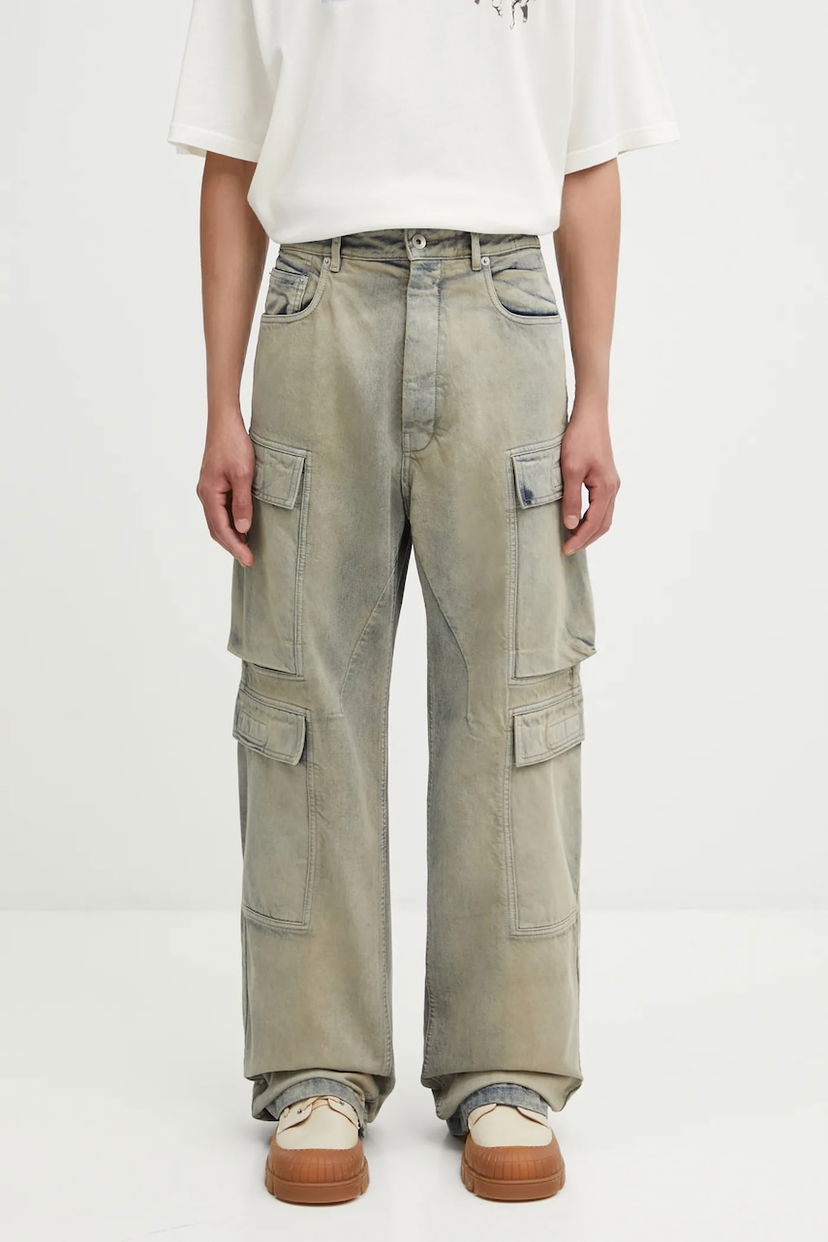 Kavbojke Rick Owens Rick Owens DRKSHDW Double Cargo Jeans Siva | DU02E7361.DMP