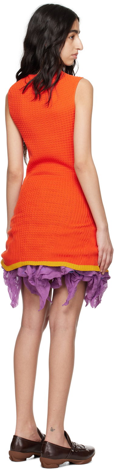 Obleke KIKO KOSTADINOV Kiko Kostadinov Vecto Knit Tunic Minidress Oranžna | KKWSS25KN03-94, 2
