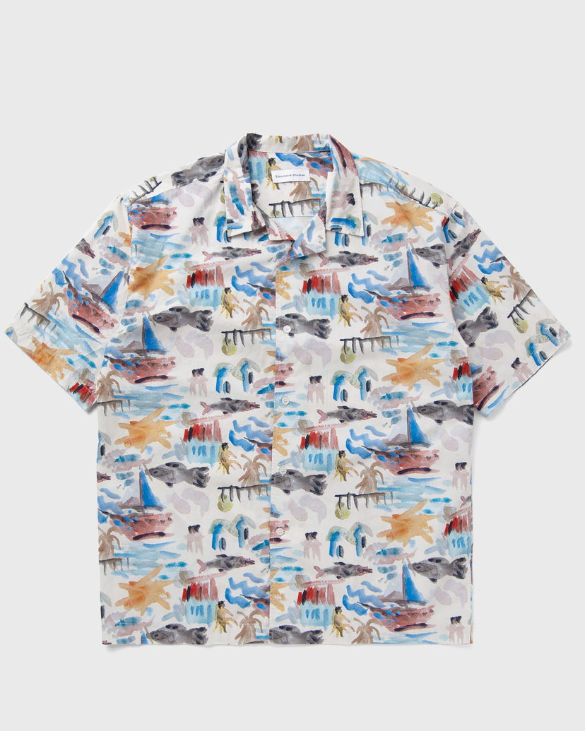 Srajce Edmmond Studios Holidays Print Short Sleeve Shirt Večbarvna | 125-10-19010