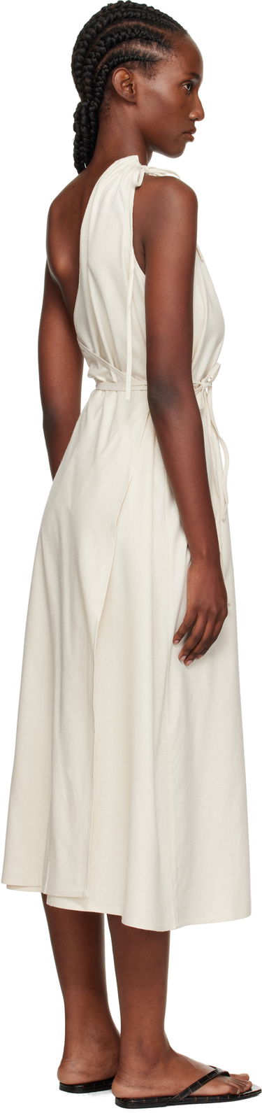 Obleke Baserange Baserange View One-Shoulder Midi Dress Bela | DRVI-WS-AU25, 2