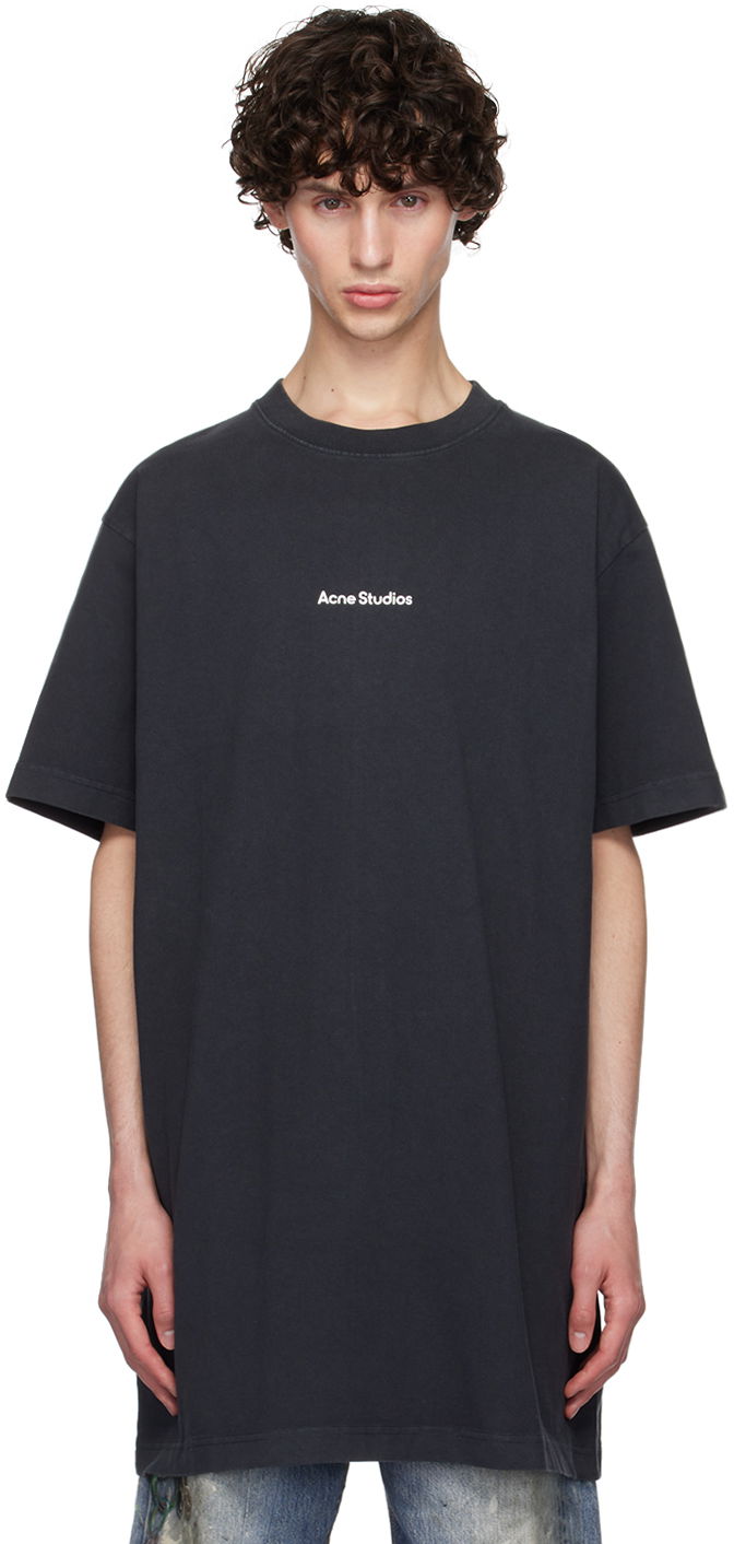 Majica Acne Studios Black Printed T-Shirt Črna | C20008-