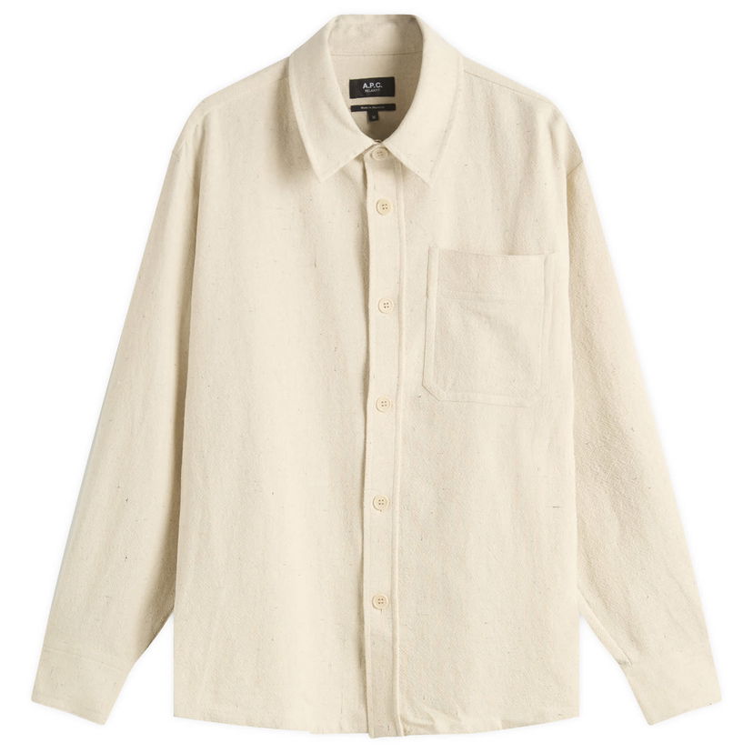 Srajce A.P.C. Men's Basile Marl Cotton Overshirt Bež | COGEV-H02709-AAD