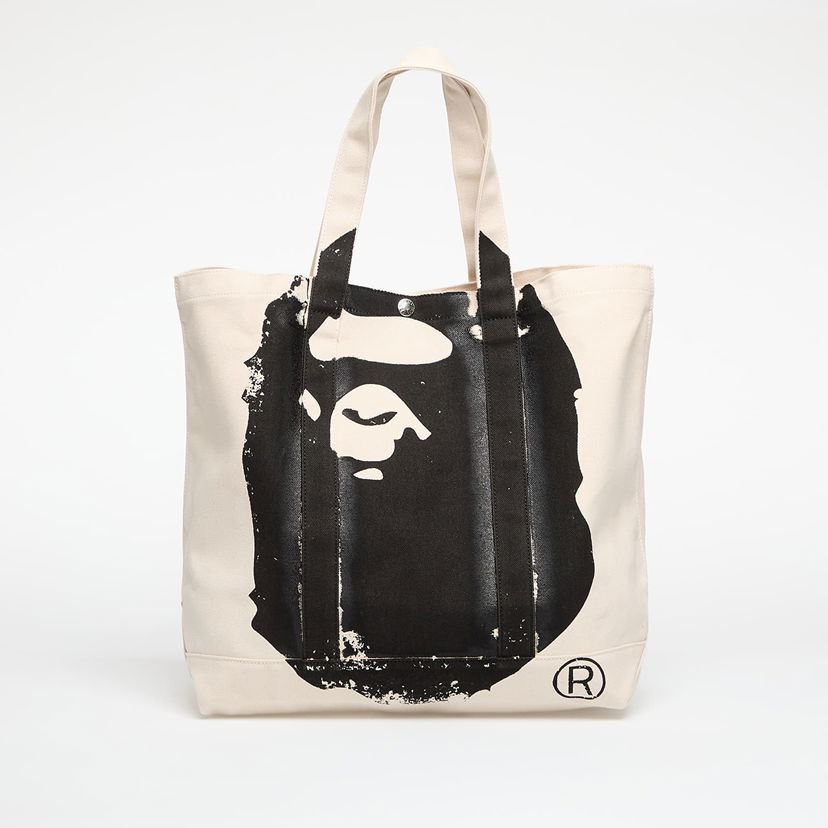 Tote bag BAPE A BATHING APE Big Ape Head Tote Bag Universal Bež | 001BAL801005MIVY