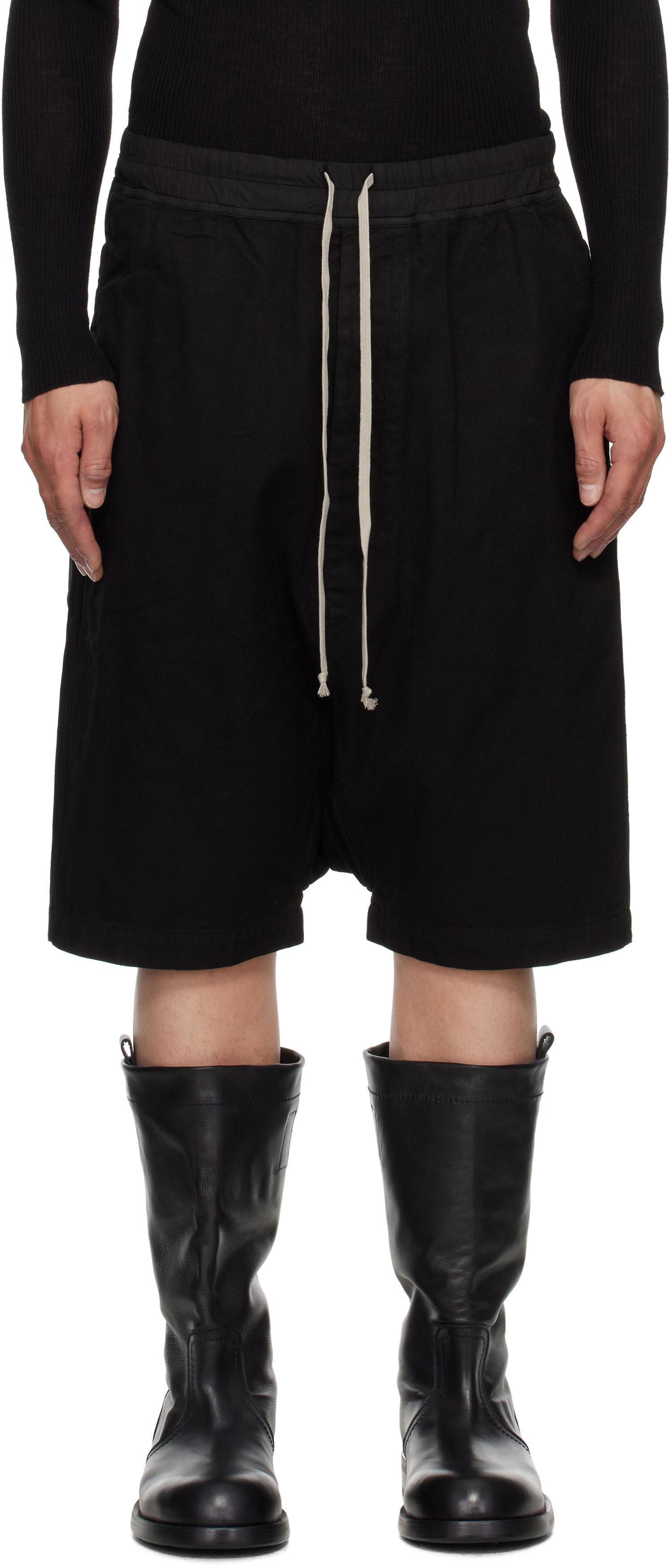 Kratke hlače Rick Owens Rick Owens DRKSHDW Hollywood Drawstring Pods Shorts Črna | DU01E3380 CVS, 0