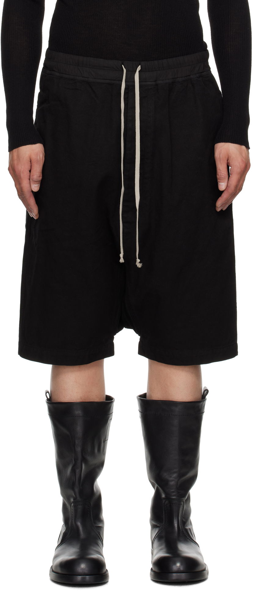 Kratke hlače Rick Owens Rick Owens DRKSHDW Hollywood Drawstring Pods Shorts Črna | DU01E3380 CVS