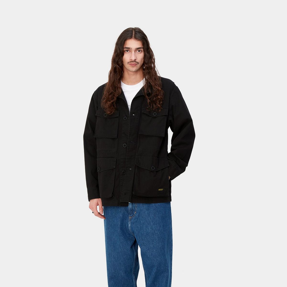 Jakna Carhartt WIP Unity Jacket Black heavy enzyme wash Črna | I032981_89_4G, 1