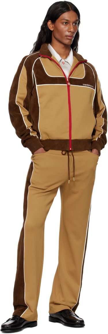Trenirka Casablanca Casablanca Chenille Panelled Track Jacket Rjava | MS25-JTP-342-01, 3