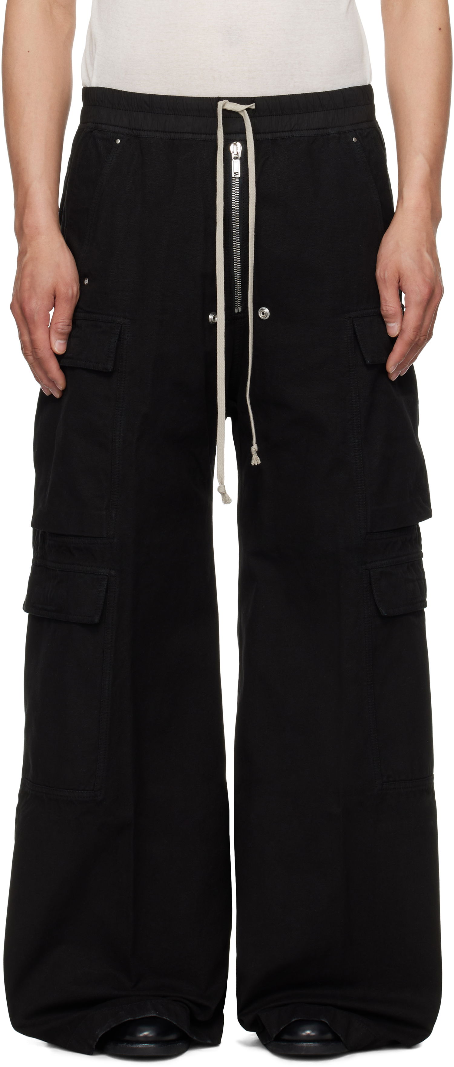 Cargo hlače Rick Owens Rick Owens DRKSHDW Hollywood Double Cargo Jumbo Belas Pants Črna | DU01E3398 CVS, 0