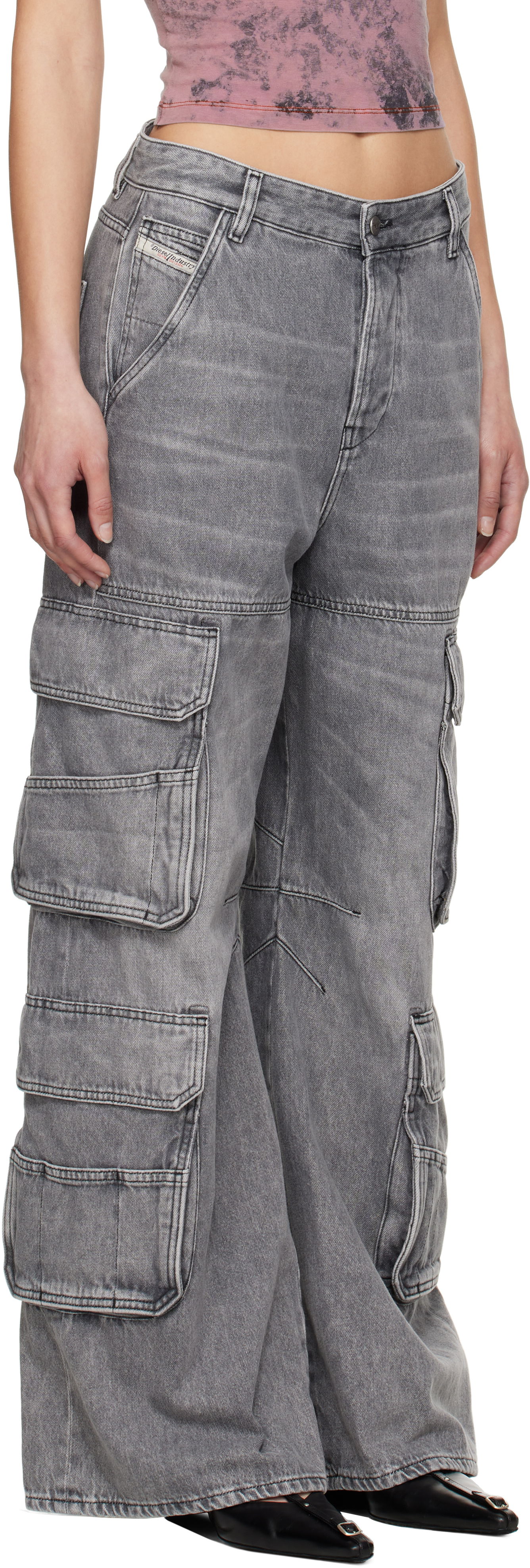 Cargo hlače Diesel 1996 D-Sire Cargo Jeans Siva | A13316 0DCBE, 1