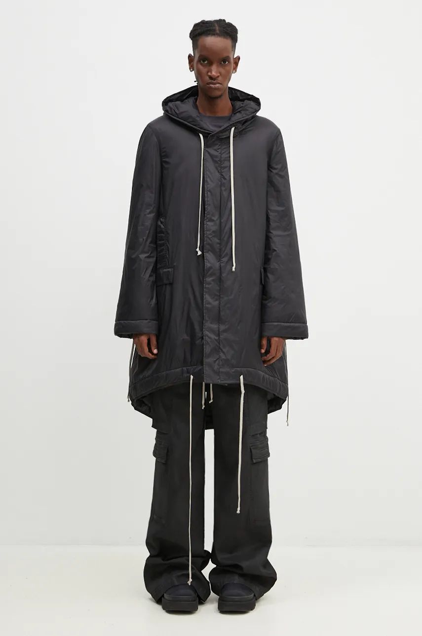 Parka Rick Owens Fishtail Parka Črna | DU02D2950.NP, 0