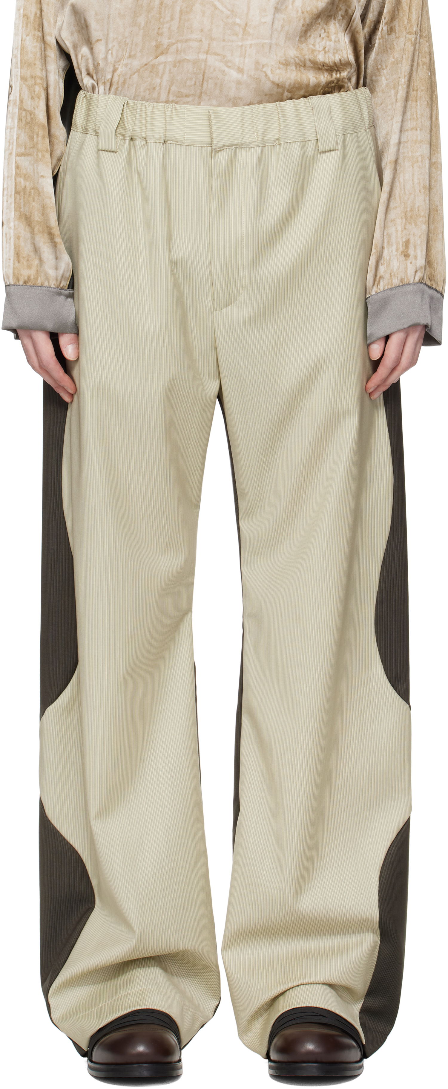 Hlače Serapis Serapis Wool Split Trousers Bež | SS25_SP_1, 0