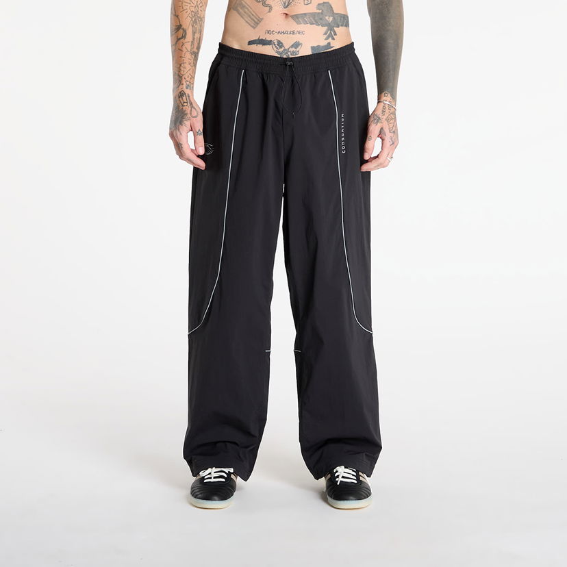 Trenirka adidas Originals Consortium Wide Leg Track Pant with Contrast Piping Črna | KF0684