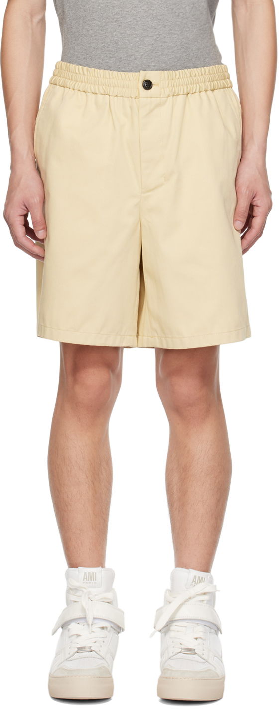 Kratke hlače AMI Elasticized Shorts Bež | HSO303.CO0020, 0