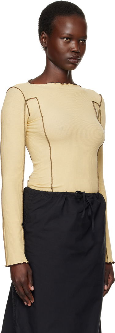 Pleteni pulover Baserange Baserange Omato Long Sleeve T-Shirt Bež | TTML-RB-SP25, 1