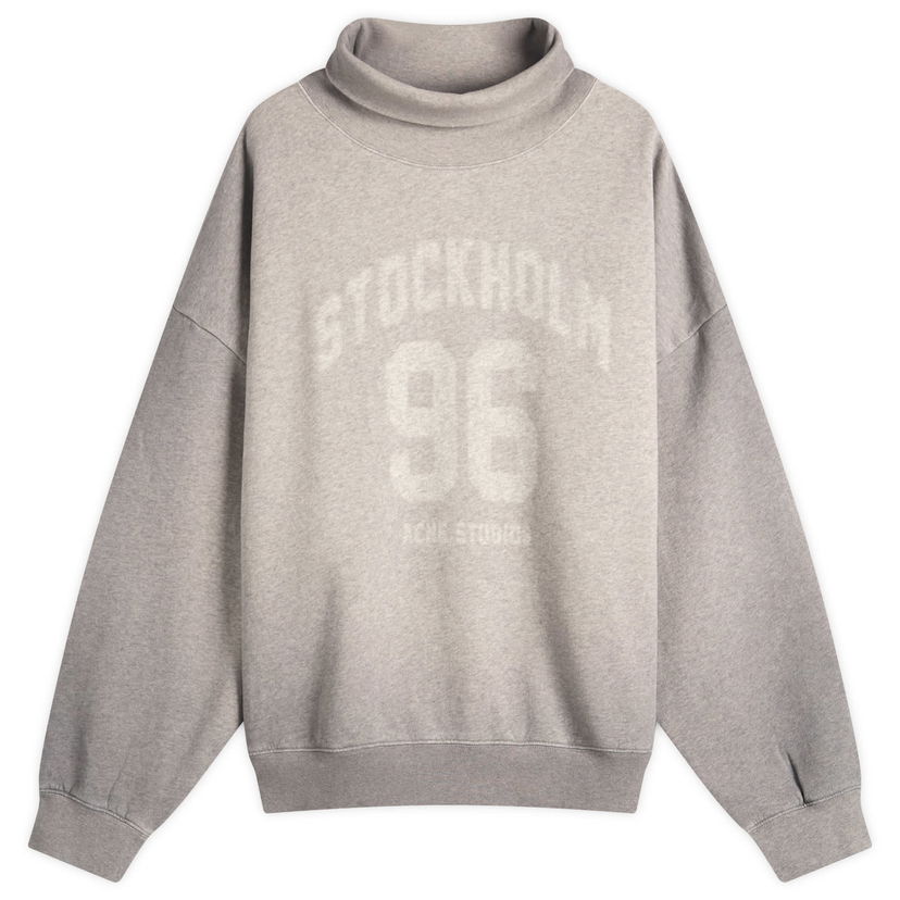 Pulover Acne Studios Fady College High Neck Sweatshirt, Size Large Siva | AI0166-990