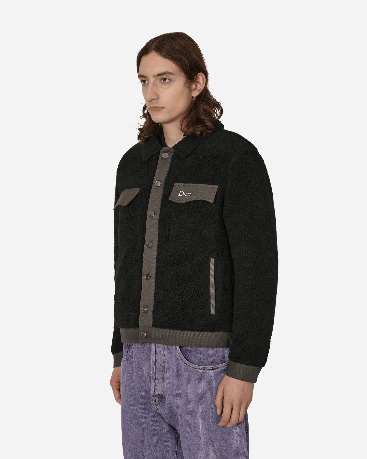 Jakna Dime Sherpa Denim Jacket Črna | DIMED2F3 BLK, 1