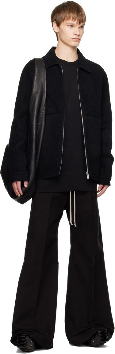 Hlače Rick Owens Rick Owens Concordians Wide Bela Trousers Črna | RU02E1366 TB, 3