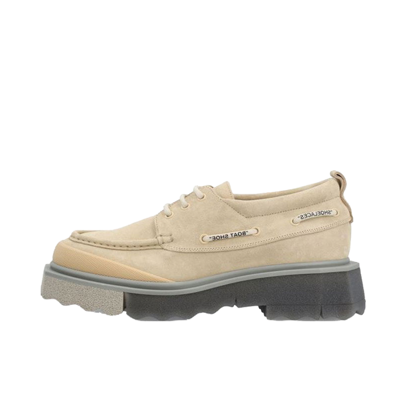 Superge in čevlji Off-White Boat Shoe Beige Bež | OMIG006S23.LEA002.6161