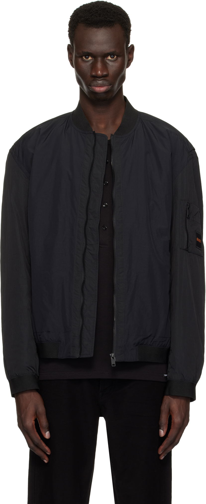 Bomber jakna BOSS BOSS Water-Repellent Bomber Jacket Črna | 50536798