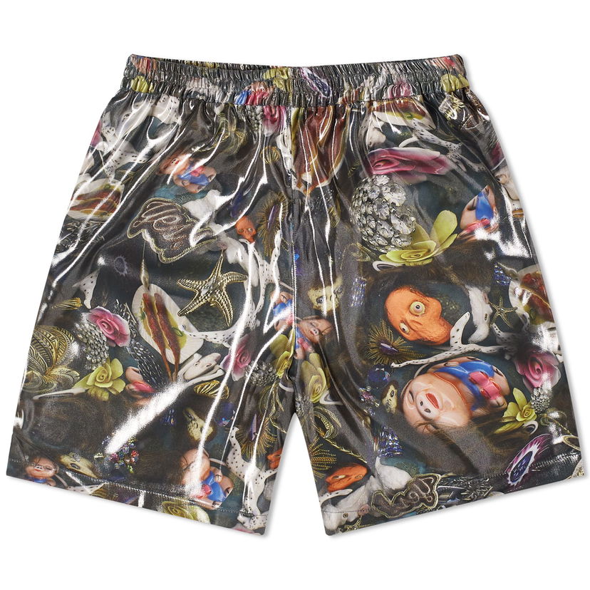 Kratke hlače Acne Studios Rudent Foiled Print Shorts Črna | BE0151-BDZ