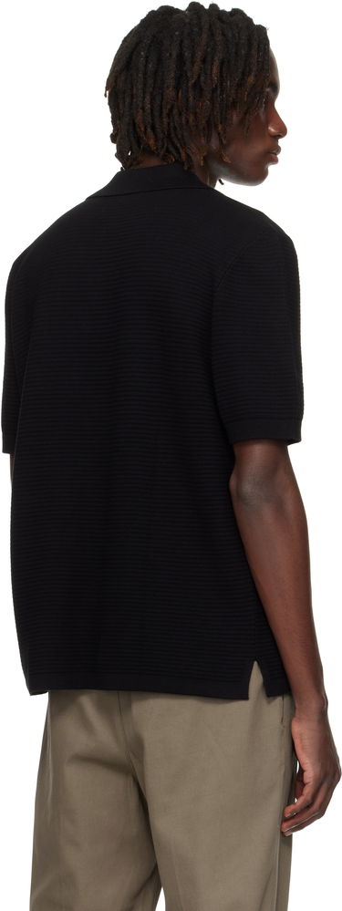 Polo majica A.P.C. A.P.C. Livio Knit Polo Črna | COGDK-H23413, 2