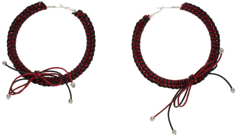 Uhani Chopova Lowena Chopova Lowena Nimbus XL Hoop Earrings Rdeča | 6508