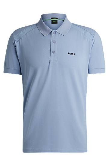 Polo majica BOSS Stretch Cotton Polo Shirt with Tape Inserts Modra | 50519855