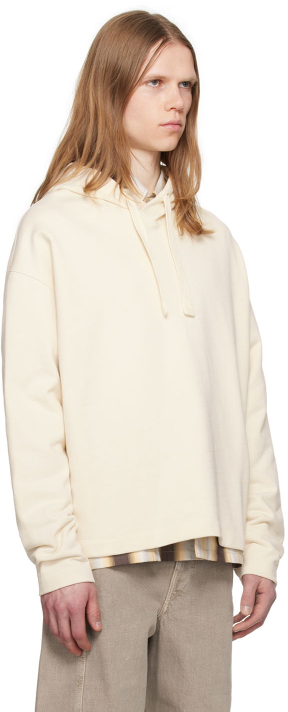 Pulover LEMAIRE LEMAIRE Minimal Hoodie Bež | TO1172 LJ1012, 1