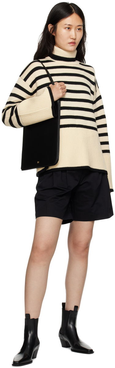 Pleteni pulover TOTEME Signature Stripe Turtleneck Sweater Bež | 212-562-758, 3