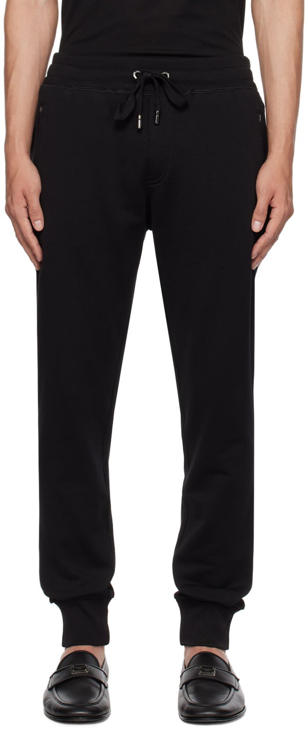 Trenirka Dolce & Gabbana Black Drawstring Lounge Pants Črna | GVXQHTG7F2G