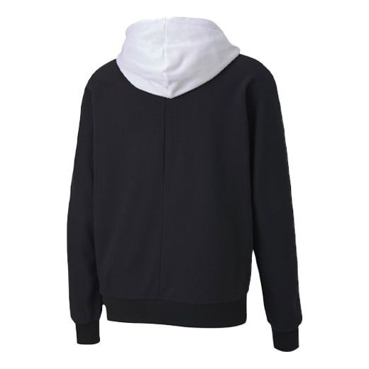 Pulover Puma Running Training Breathable Colorblock Knit Hooded Jacket Črna | 582733-01