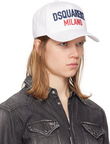 Kapa DSQUARED2 Dsquared2 'Milano' Baseball Cap Bela | BCM0917-05C00001-1062, 1