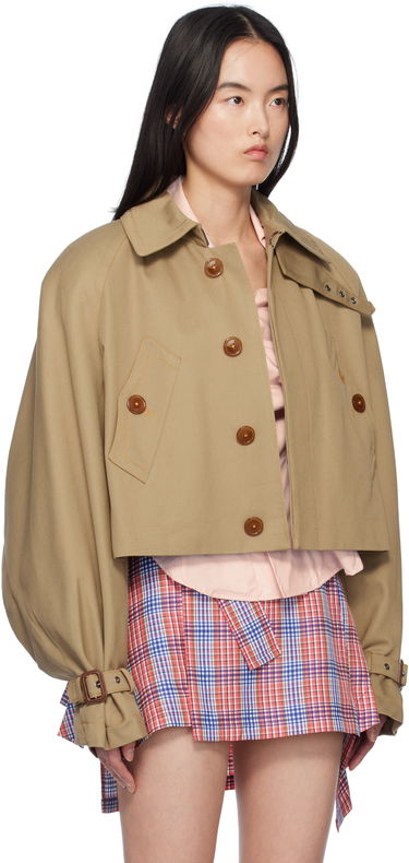 Jakna Vivienne Westwood Vivienne Westwood Graziano Cropped Trench Coat Bež | 3301001L-W011Y-, 1
