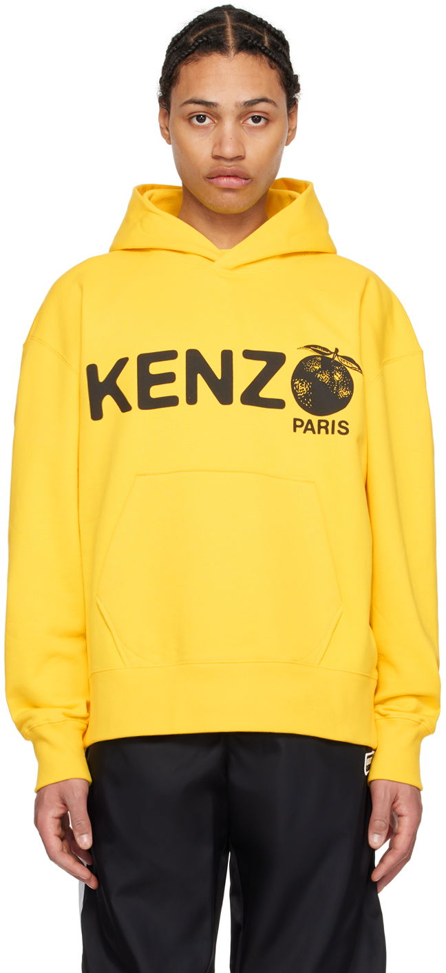 Pulover KENZO Paris Orange Hoodie Rumena | FE55SW1794MG