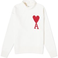 Pleteni pulover AMI ADC Large Funnel Knit Sweater Bela | BFUKS406-018-154, 1