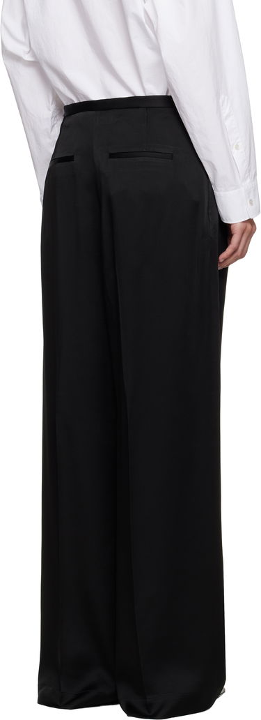 Hlače Róhe Relaxed Drawstring Satin Trousers Črna | 416-30-125, 2