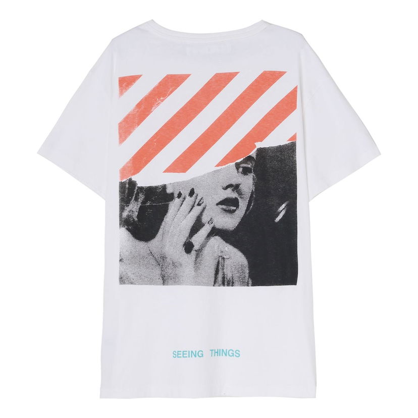 Majica Off-White Loose Fit Graphic T-Shirt Bela | OMAA002G20JER0010188