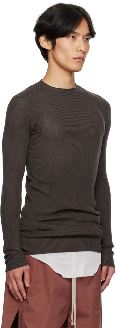 Pleteni pulover Rick Owens Rick Owens Concordians Ribbed Sweater Rjava | RU02E1637 RIBM, 1