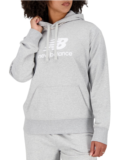 Pulover New Balance Essentials Stacked Logo Hoodie Siva | wt31533-ag