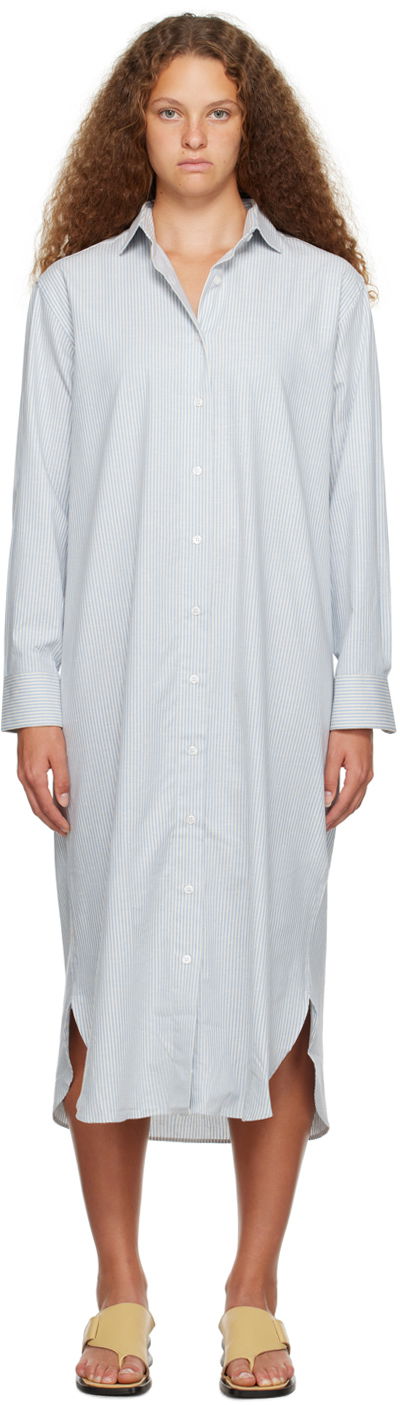 Obleke Baserange Ole Midi Shirt Dress Modra | DROL-OC-000