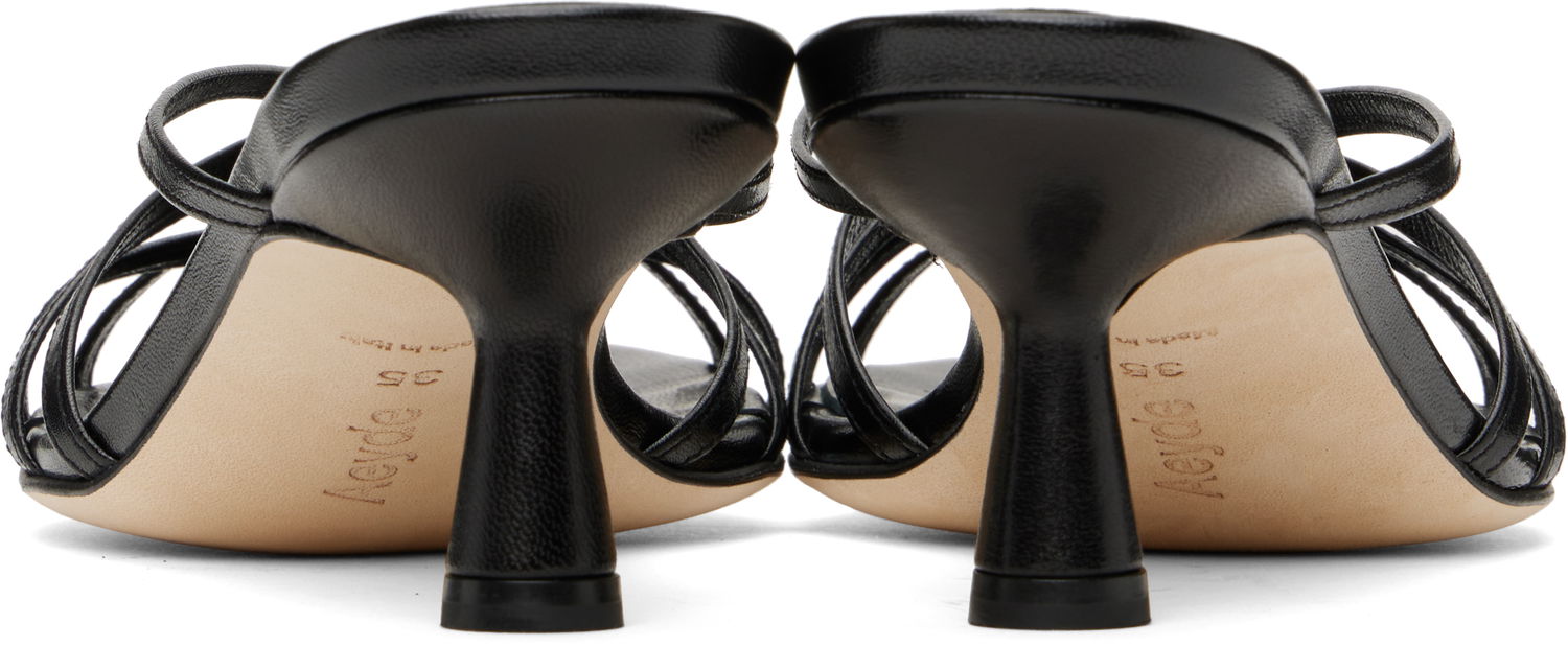 Oblačila Aeyde Aeyde Abby Leather Mules Črna | A11-HS-PRAR55ST141-SS25-800-007, 1