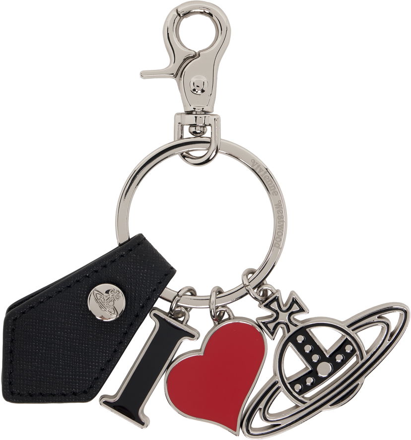 Obeski za ključe Vivienne Westwood 'I Love Orb' Keychain Črna | 8203011EU-S000B-