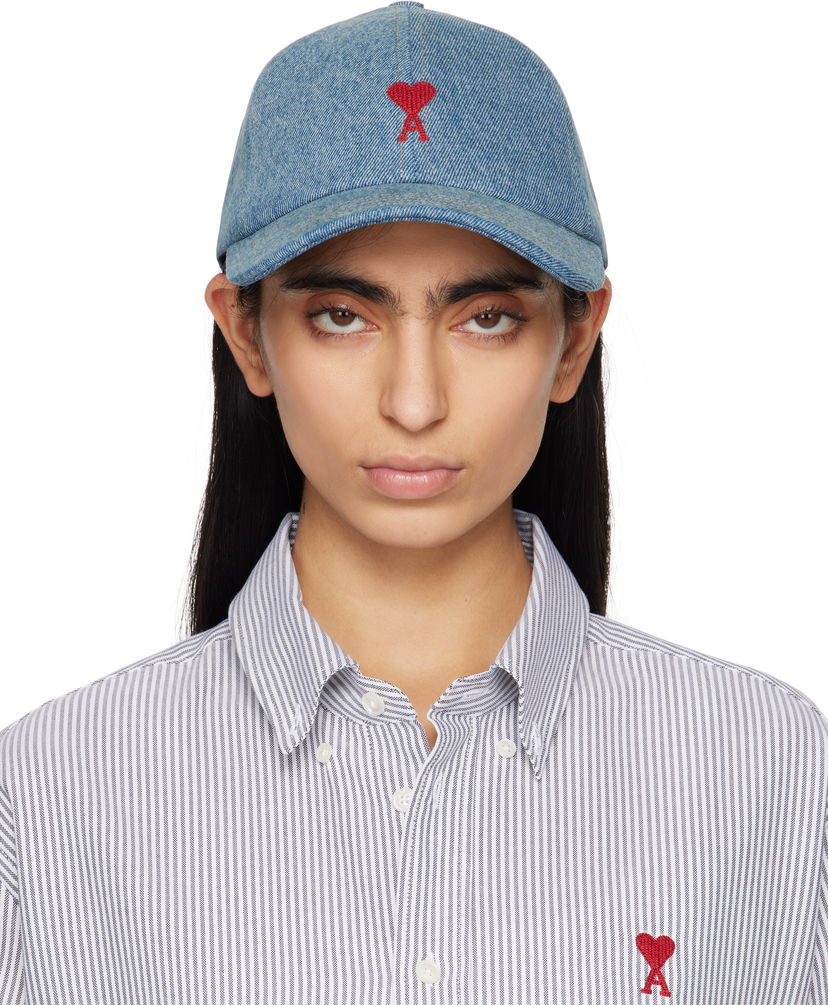 Kapa AMI AMI Paris Cotton Ami de Coeur Baseball Cap Modra | UCP116.DE0046