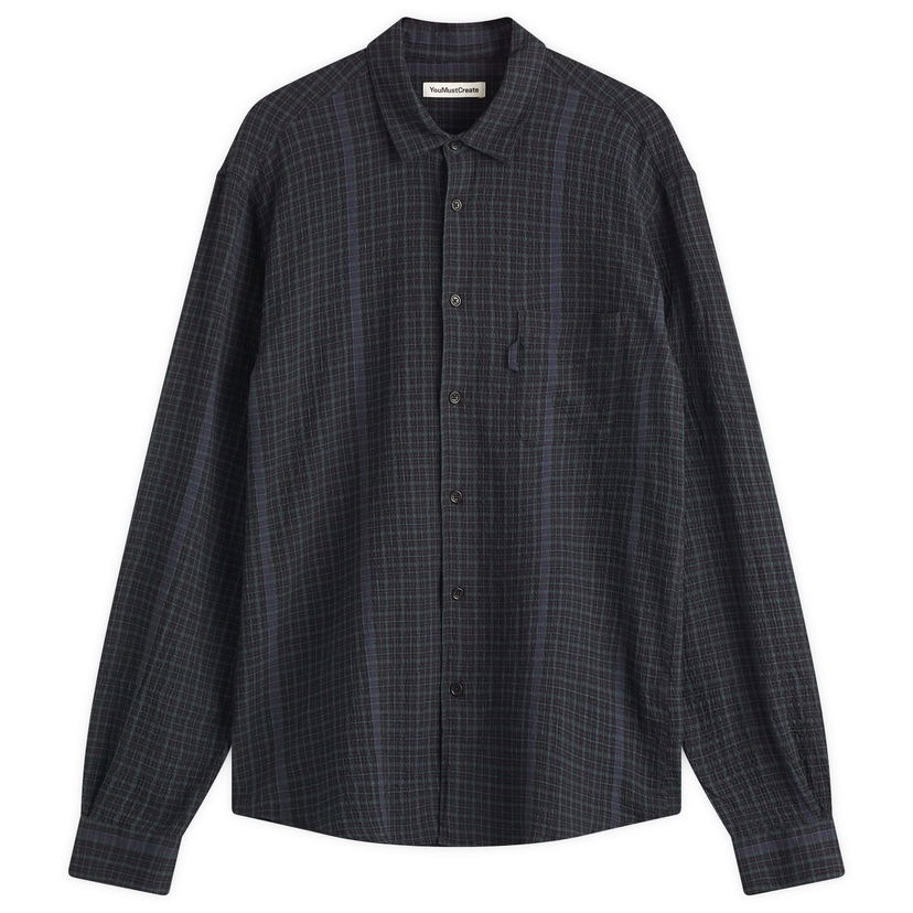 Srajce YMC YMC Curtis Check Shirt, Size Large Črna | P2YAH-01