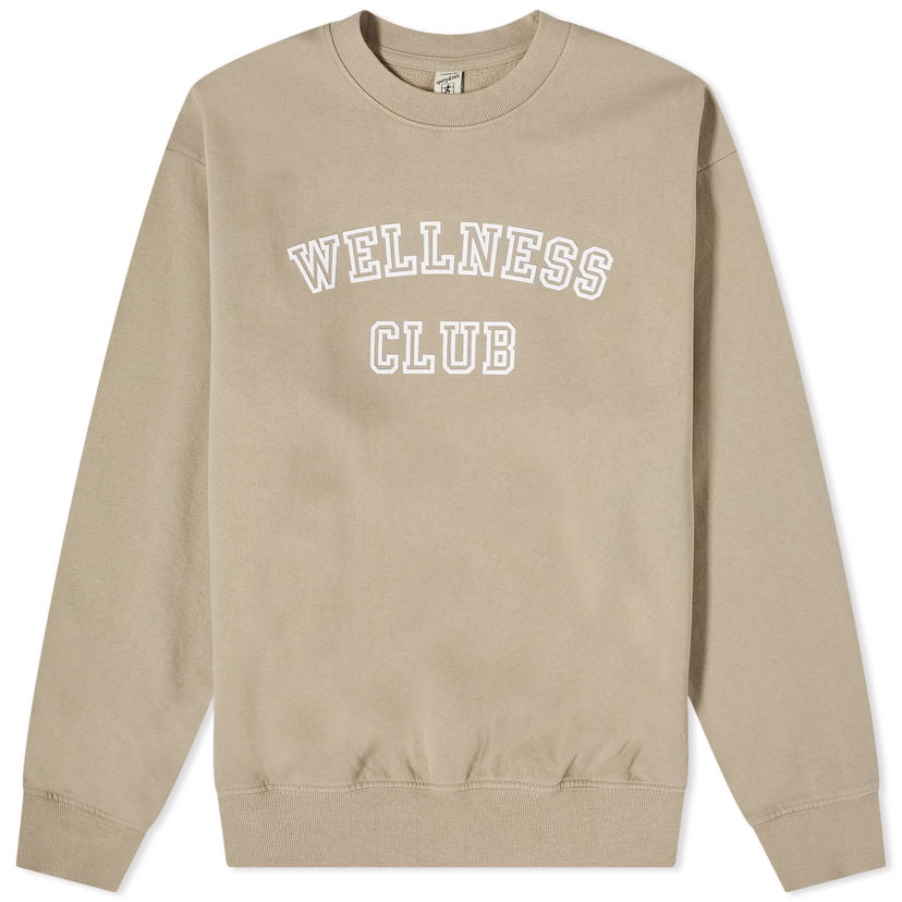 Pleteni pulover Sporty & Rich Wellness Club Flocked Crew Sweat Bež | CRAW2340EL