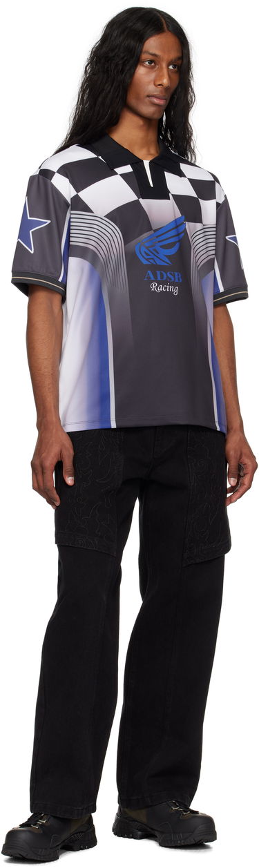 Dres Andersson Bell Andersson Bell Checkerboard Racing Polo Črna | atb1298m, 3