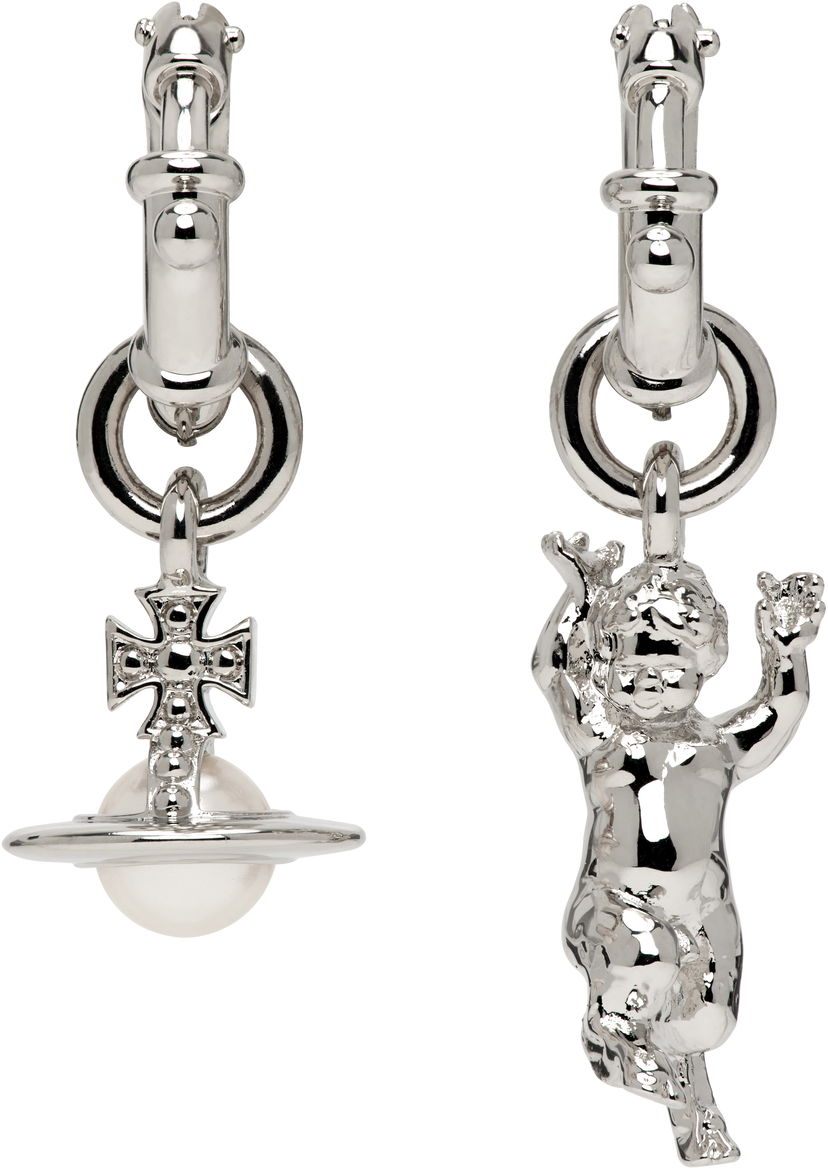 Uhani Vivienne Westwood Pearl Earrings Kovinski | 62020165-02P103-
