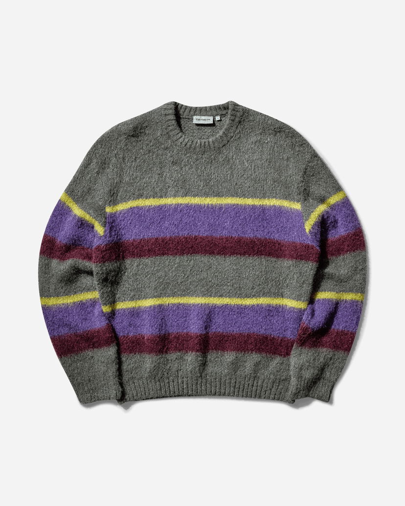 Pleteni pulover Carhartt WIP Merton Sweater Sundling Stripe Siva | I033916 2C7XX