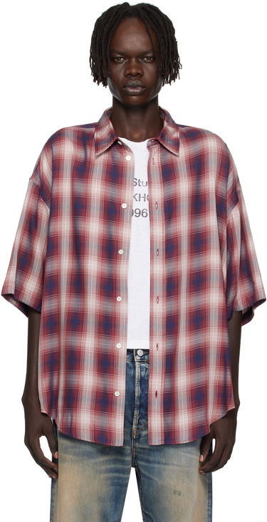 Srajce Acne Studios Acne Studios Checked Button-Up Shirt Rdeča | CB0116-, 0